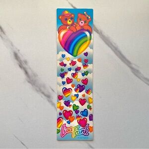 VTG Lisa Frank bears and hearts bookmark
